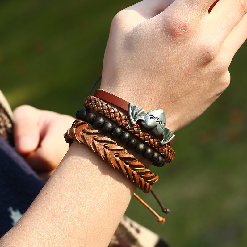 Engraved Leather Bracelet